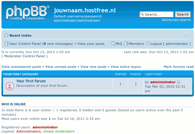 phpBB Hosting